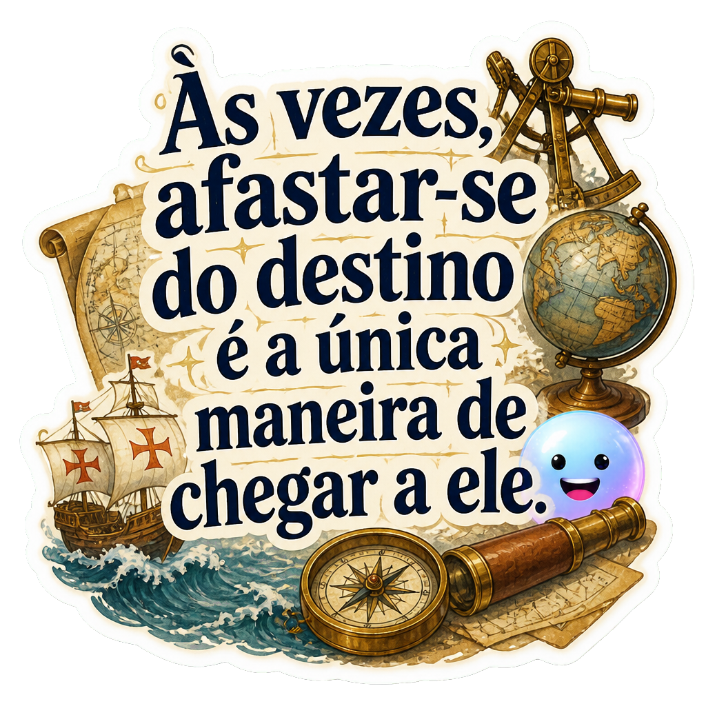 Às vezes, afastar-se do destino é a única maneira de chegar a ele.