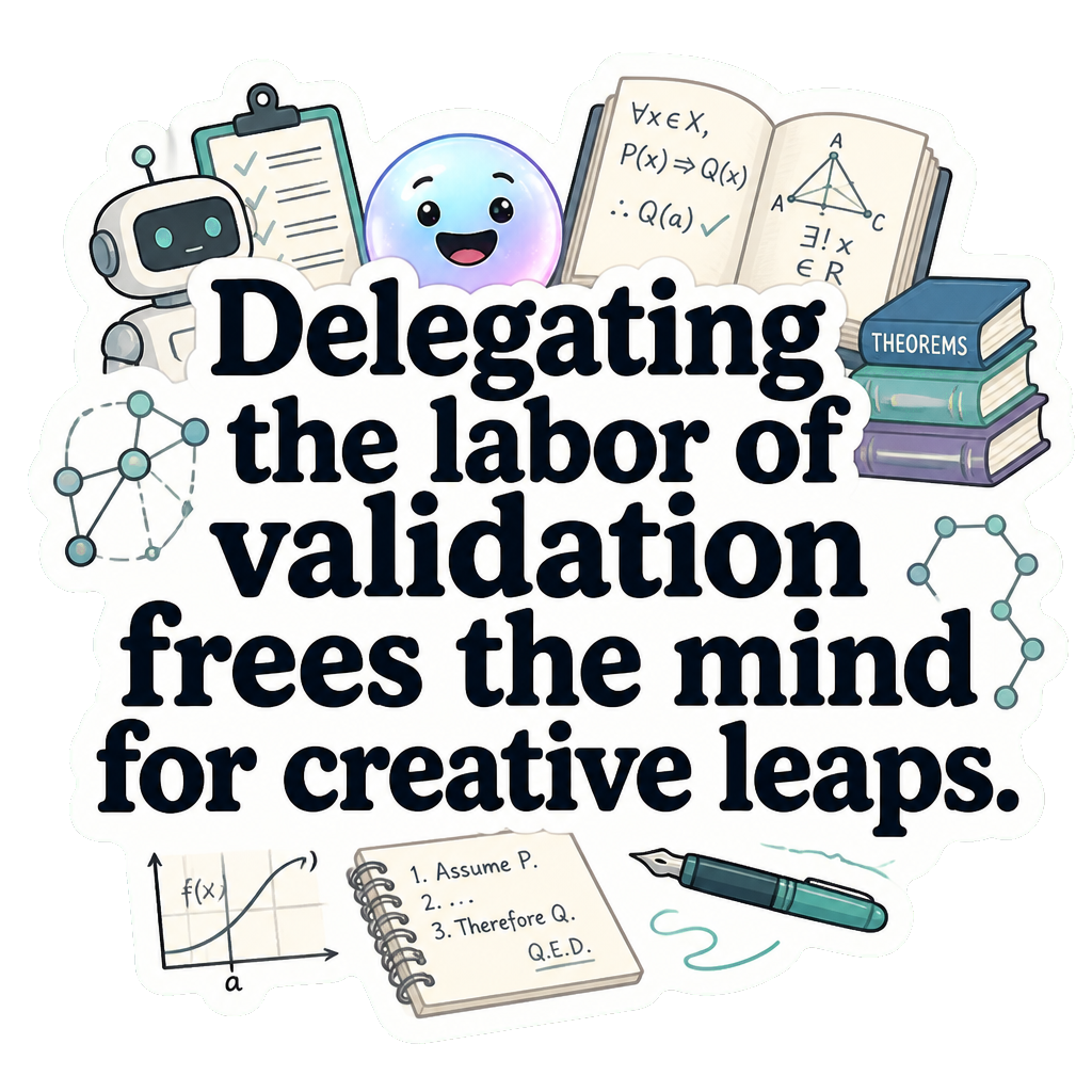 Delegating the labor of validation frees the mind for creative leaps.