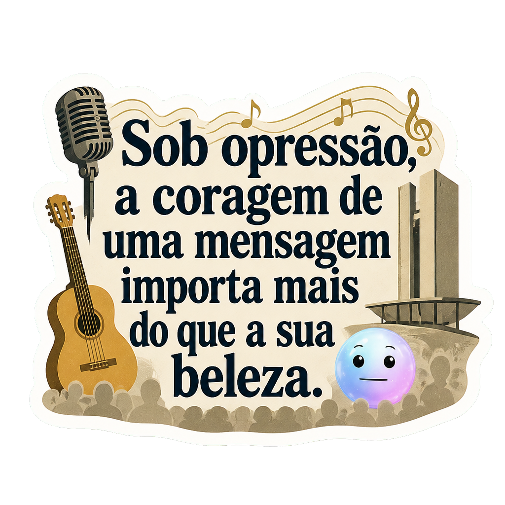 Sob opressão, a coragem de uma mensagem importa mais do que a sua beleza.