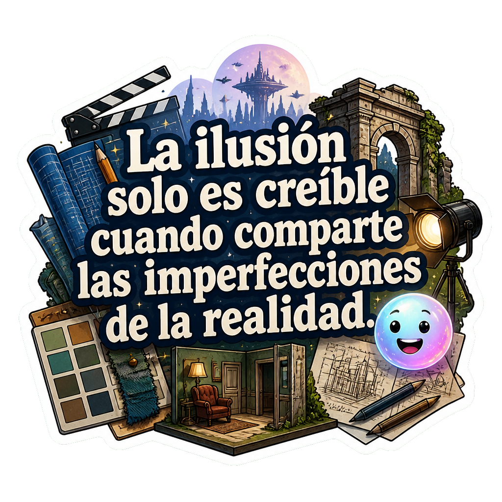 La ilusión solo es creíble cuando comparte las imperfecciones de la realidad.