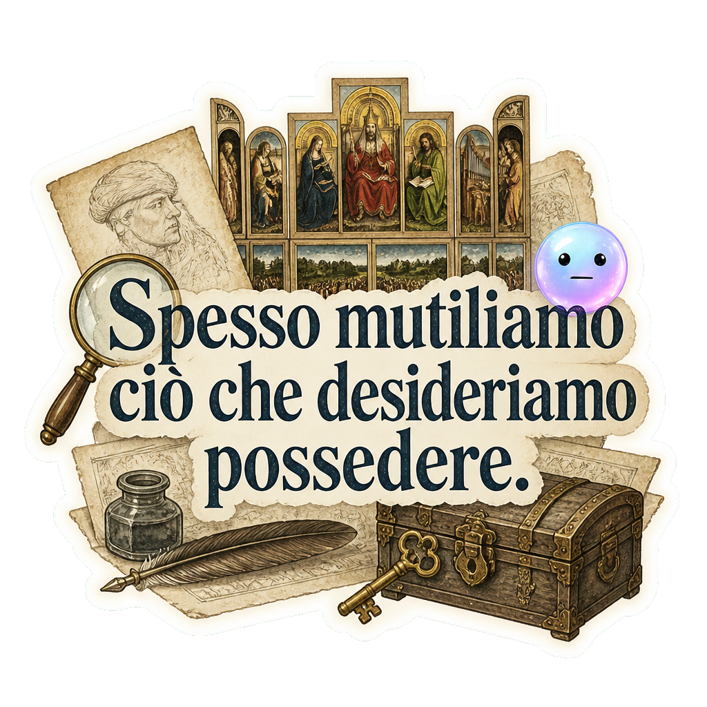 Spesso mutiliamo ciò che desideriamo possedere.