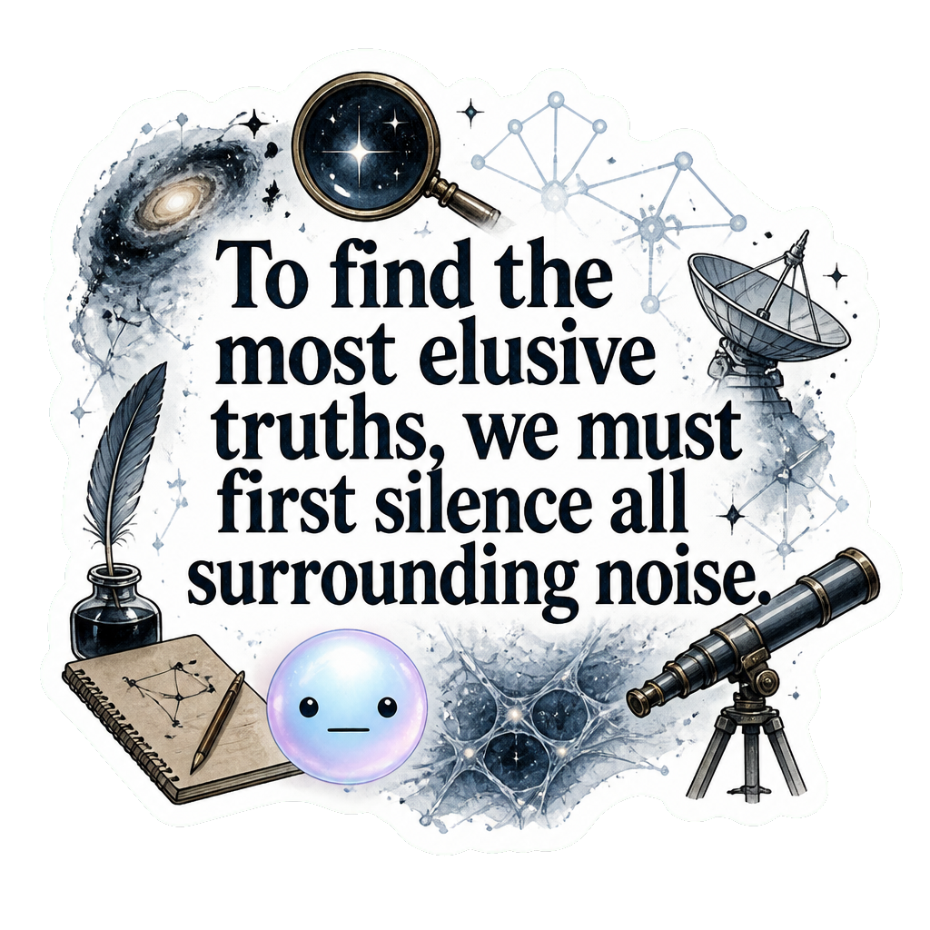 To find the most elusive truths, we must first silence all surrounding noise.