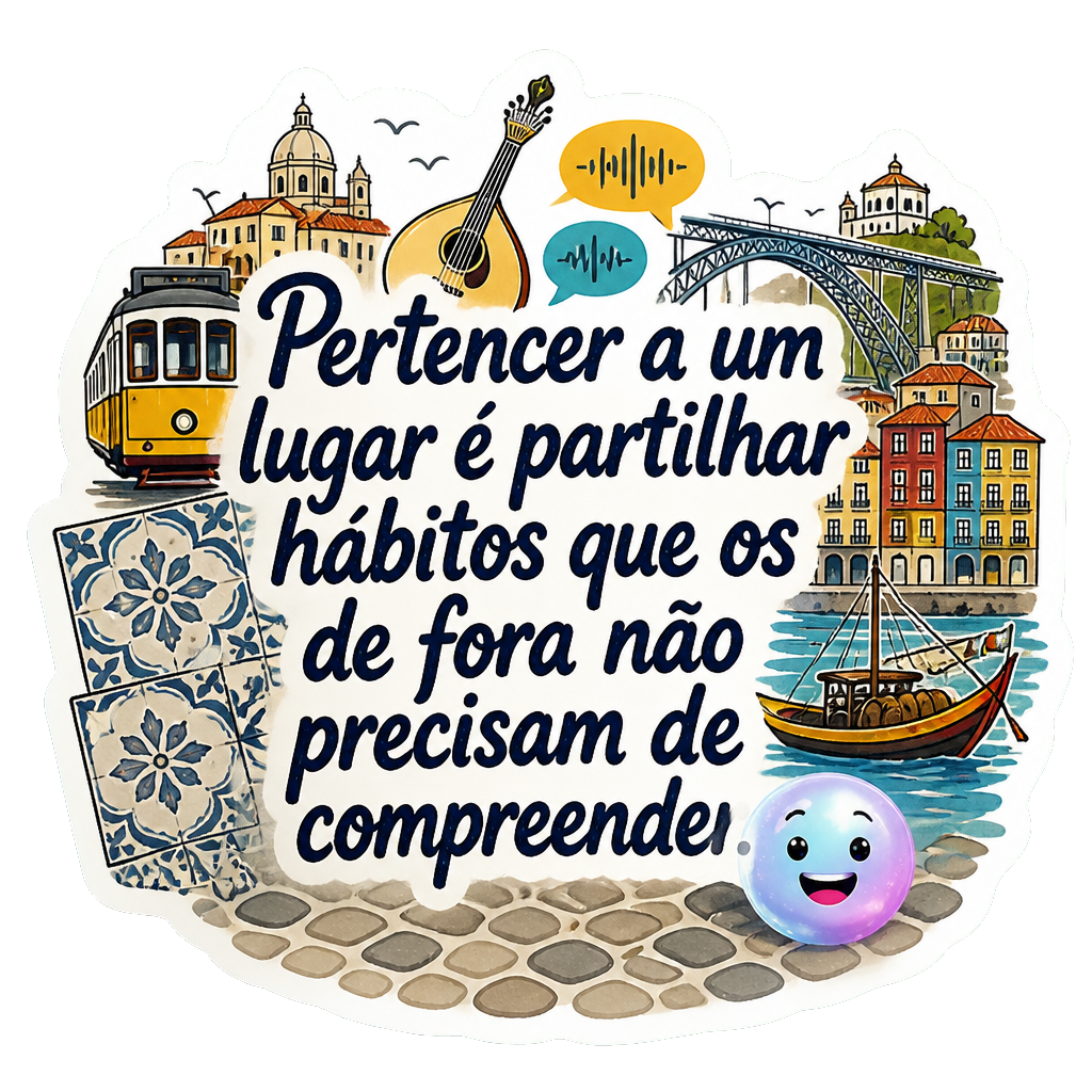 Pertencer a um lugar é partilhar hábitos que os de fora não precisam de compreender.