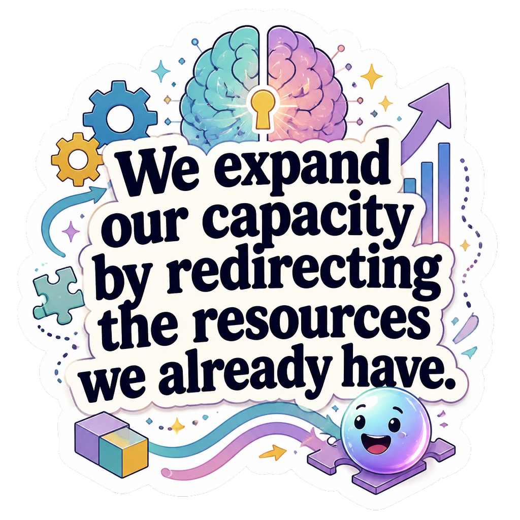 We expand our capacity by redirecting the resources we already have.