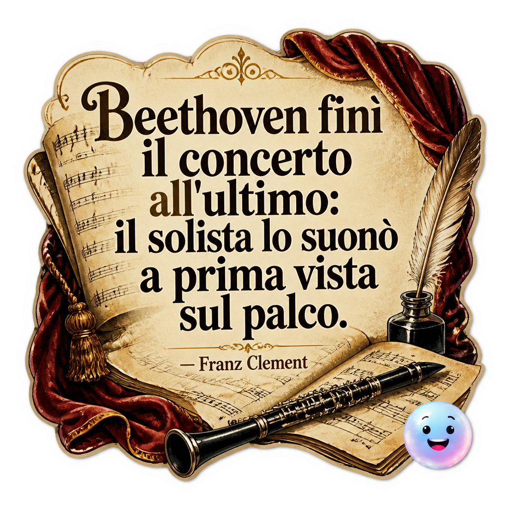Beethoven finì il concerto all'ultimo: il solista lo suonò a prima vista sul palco.