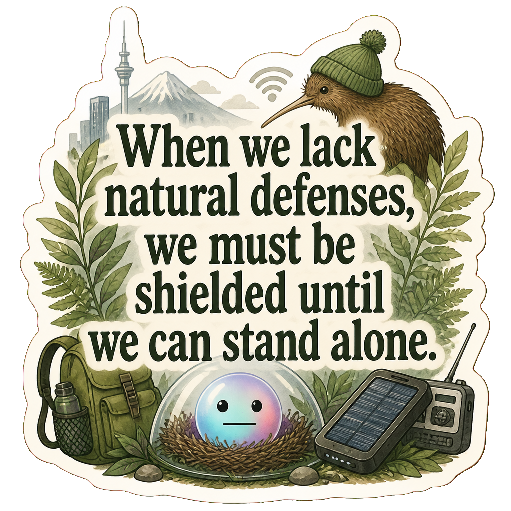 When we lack natural defenses, we must be shielded until we can stand alone.