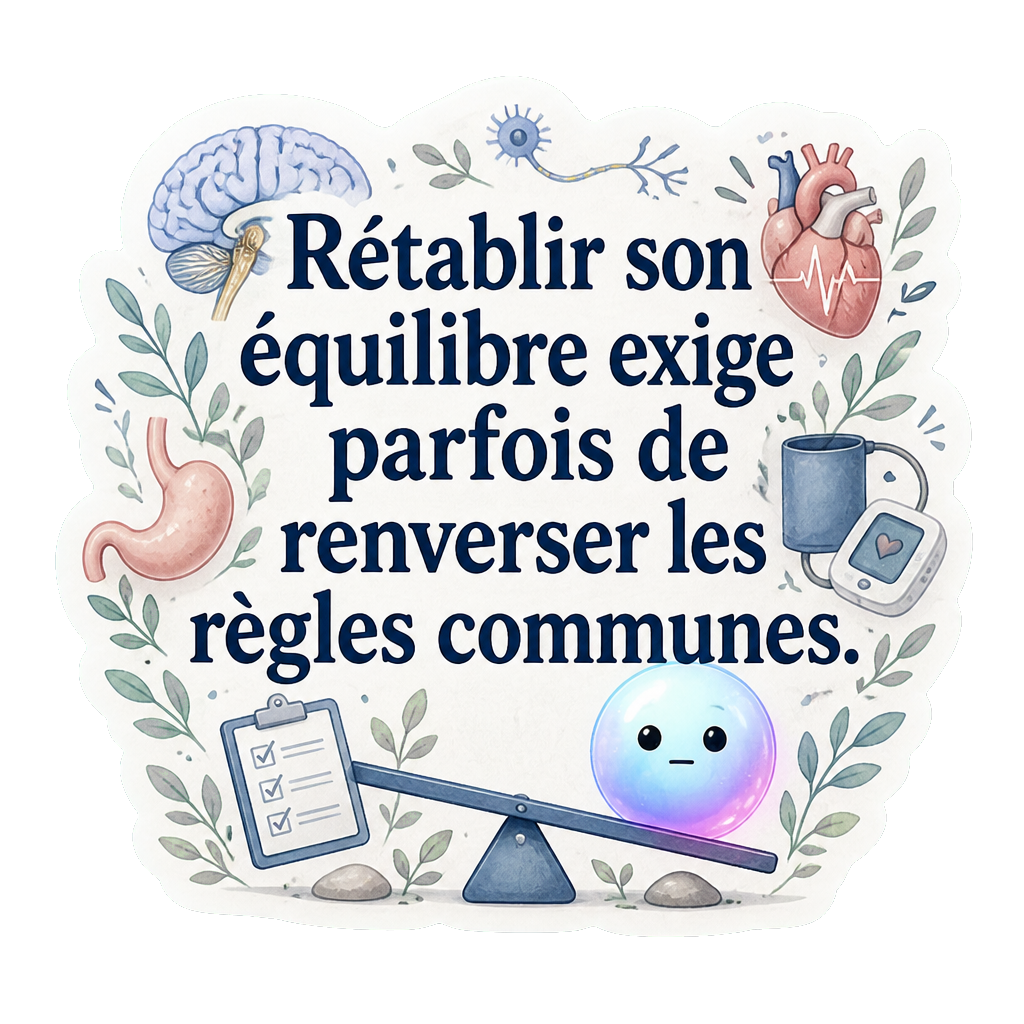 Rétablir son équilibre exige parfois de renverser les règles communes.