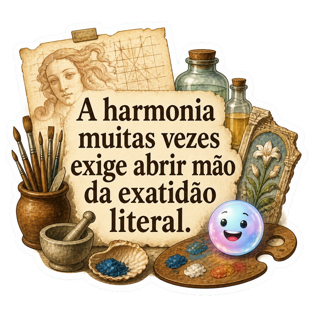 A harmonia muitas vezes exige abrir mão da exatidão literal.