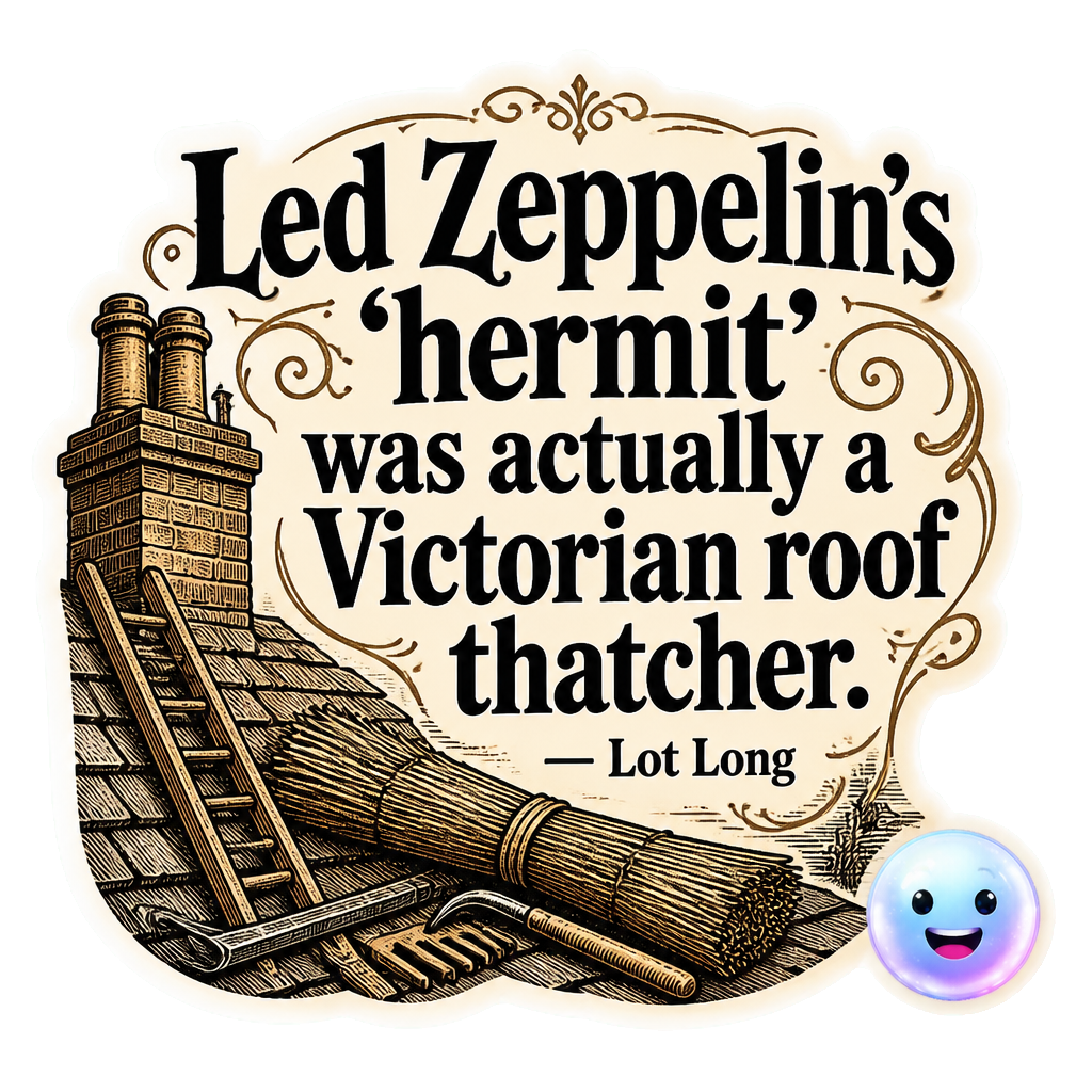 Led Zeppelin's 'hermit' was actually a Victorian roof thatcher.