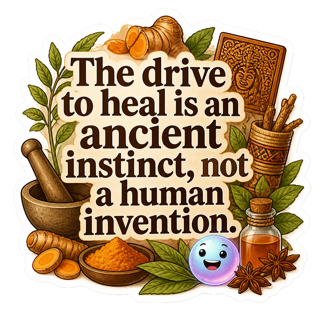 The drive to heal is an ancient instinct, not a human invention.
