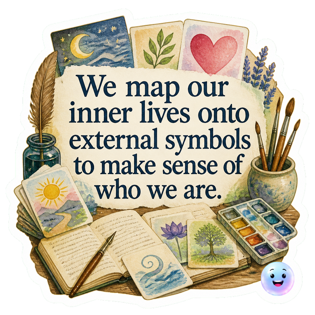 We map our inner lives onto external symbols to make sense of who we are.