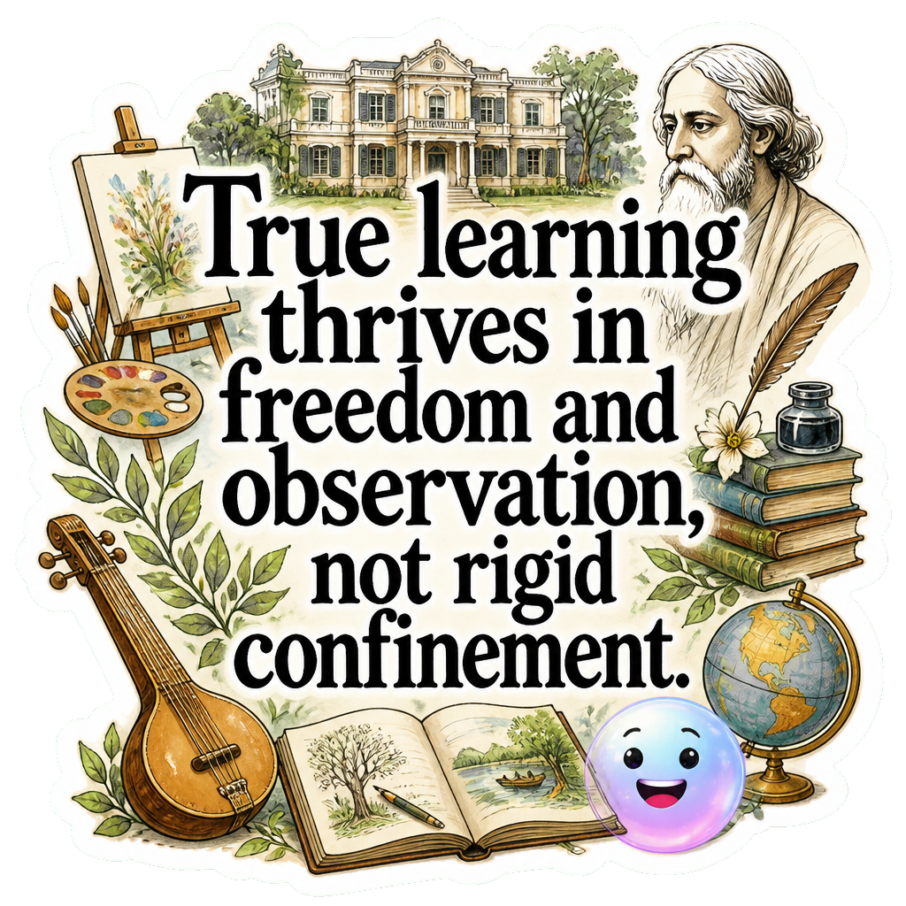 True learning thrives in freedom and observation, not rigid confinement.