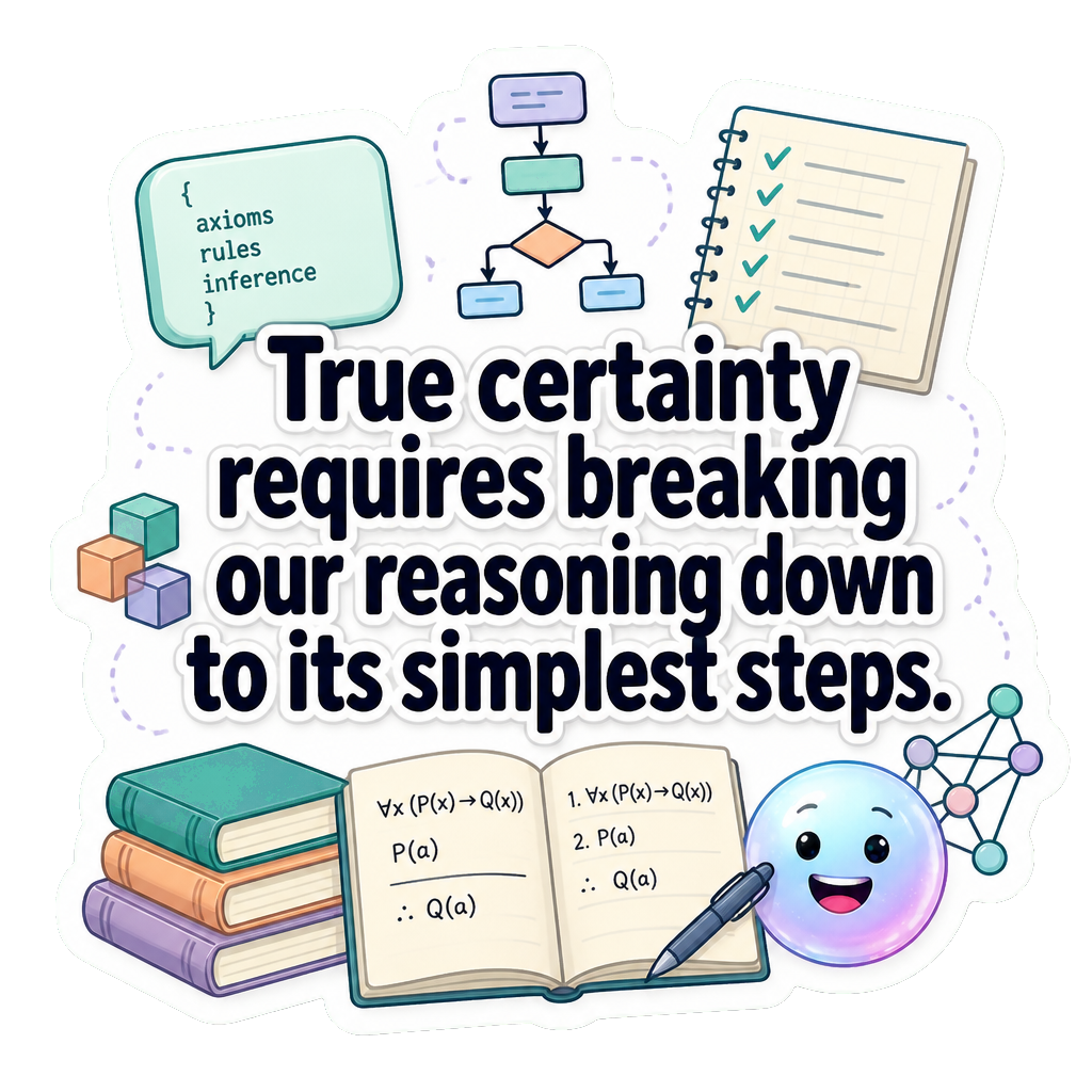 True certainty requires breaking our reasoning down to its simplest steps.