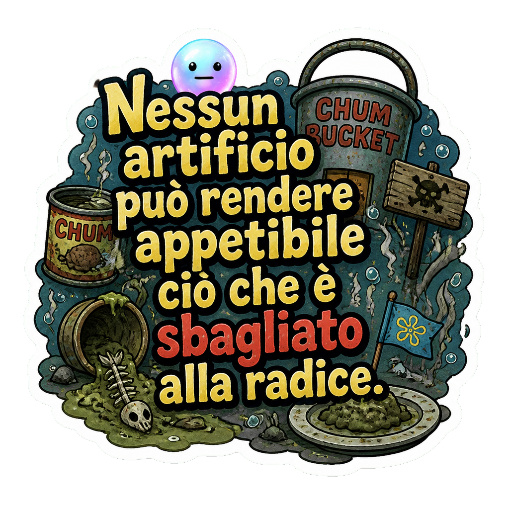 Nessun artificio può rendere appetibile ciò che è sbagliato alla radice.