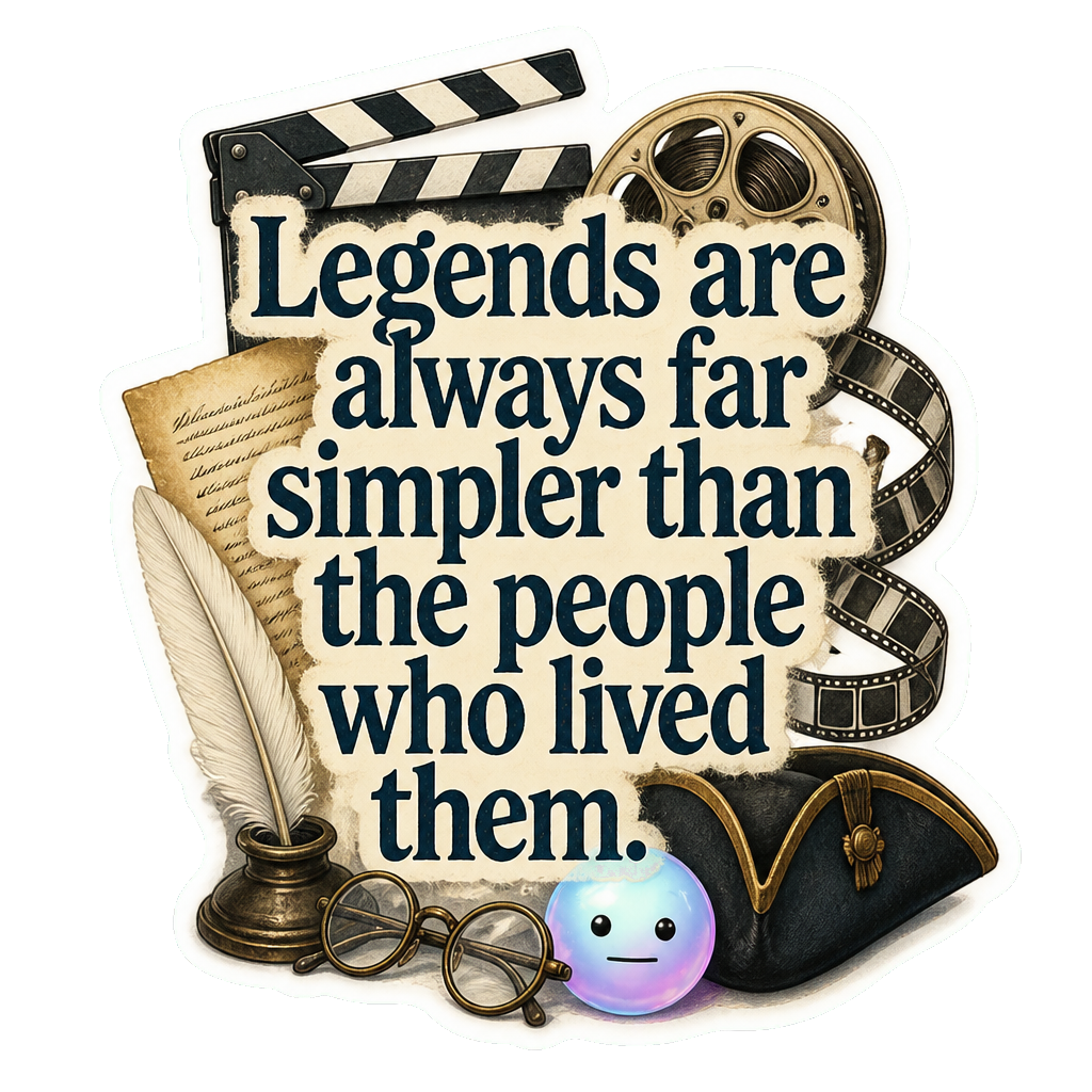 Legends are always far simpler than the people who lived them.
