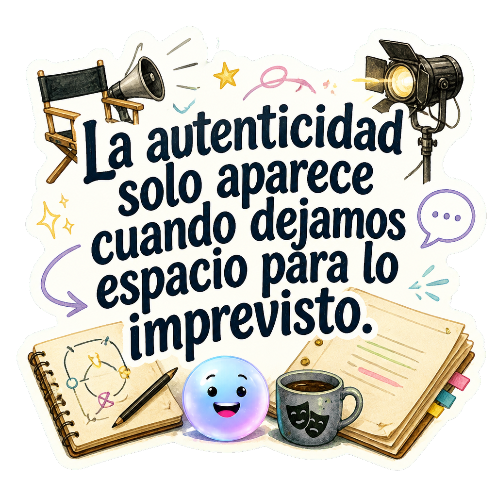 La autenticidad solo aparece cuando dejamos espacio para lo imprevisto.