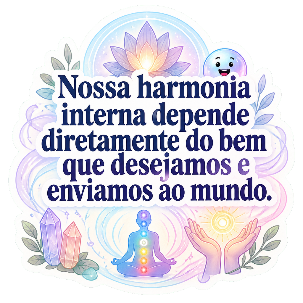 Nossa harmonia interna depende diretamente do bem que desejamos e enviamos ao mundo.