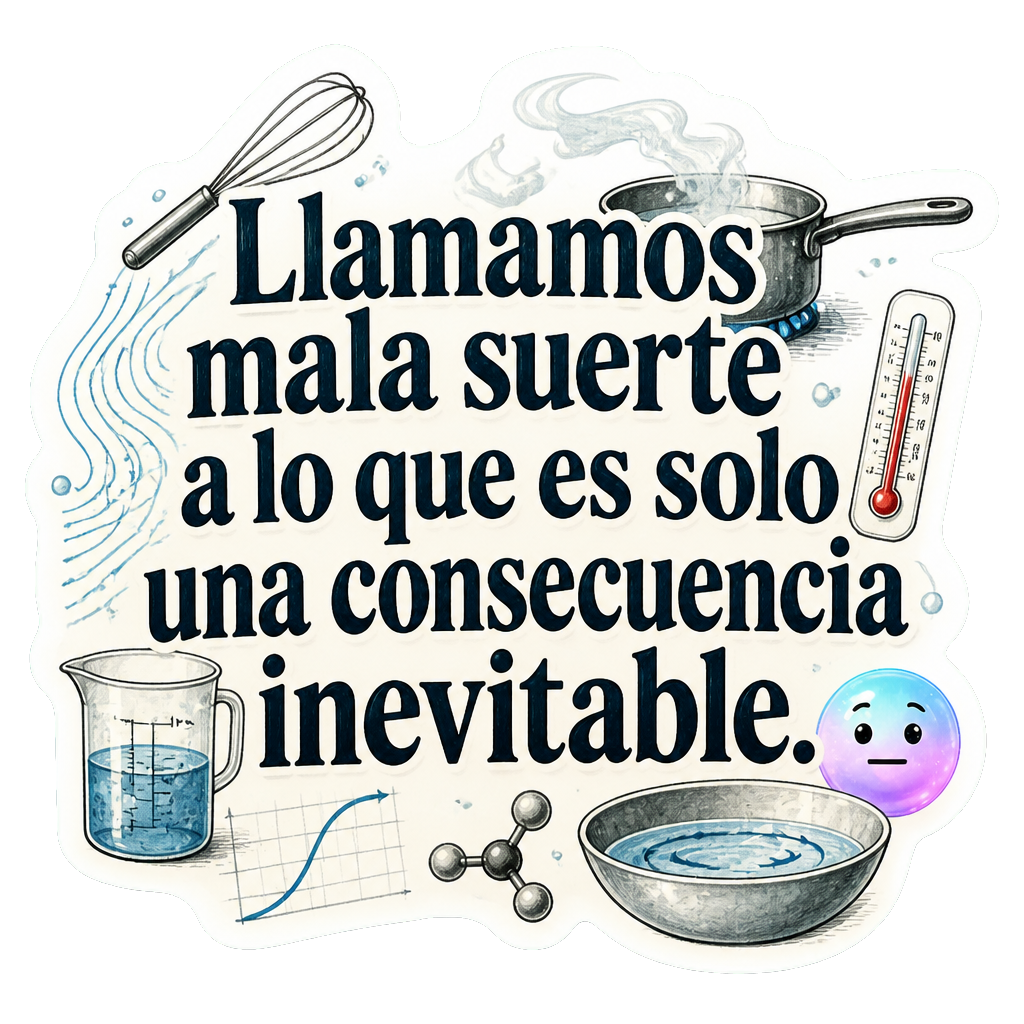 Llamamos mala suerte a lo que es solo una consecuencia inevitable.