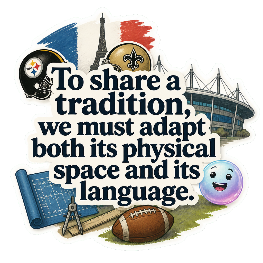 To share a tradition, we must adapt both its physical space and its language.