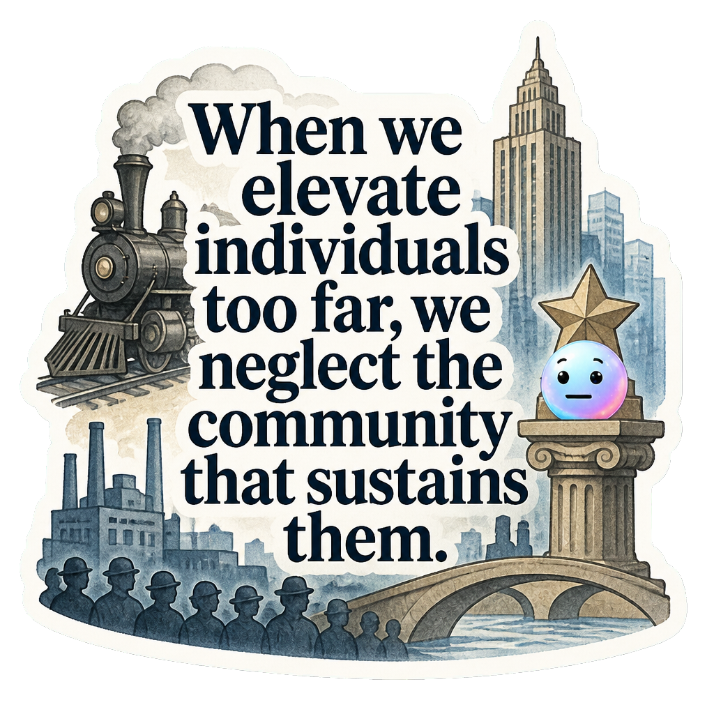 When we elevate individuals too far, we neglect the community that sustains them.