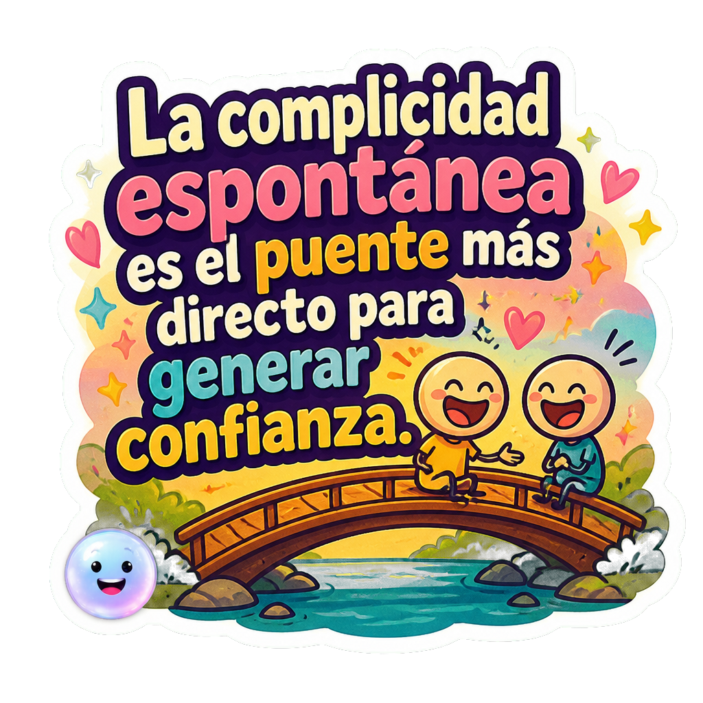La complicidad espontánea es el puente más directo para generar confianza.