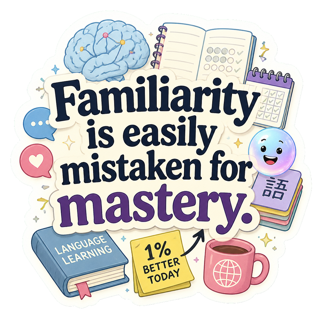 Familiarity is easily mistaken for mastery.