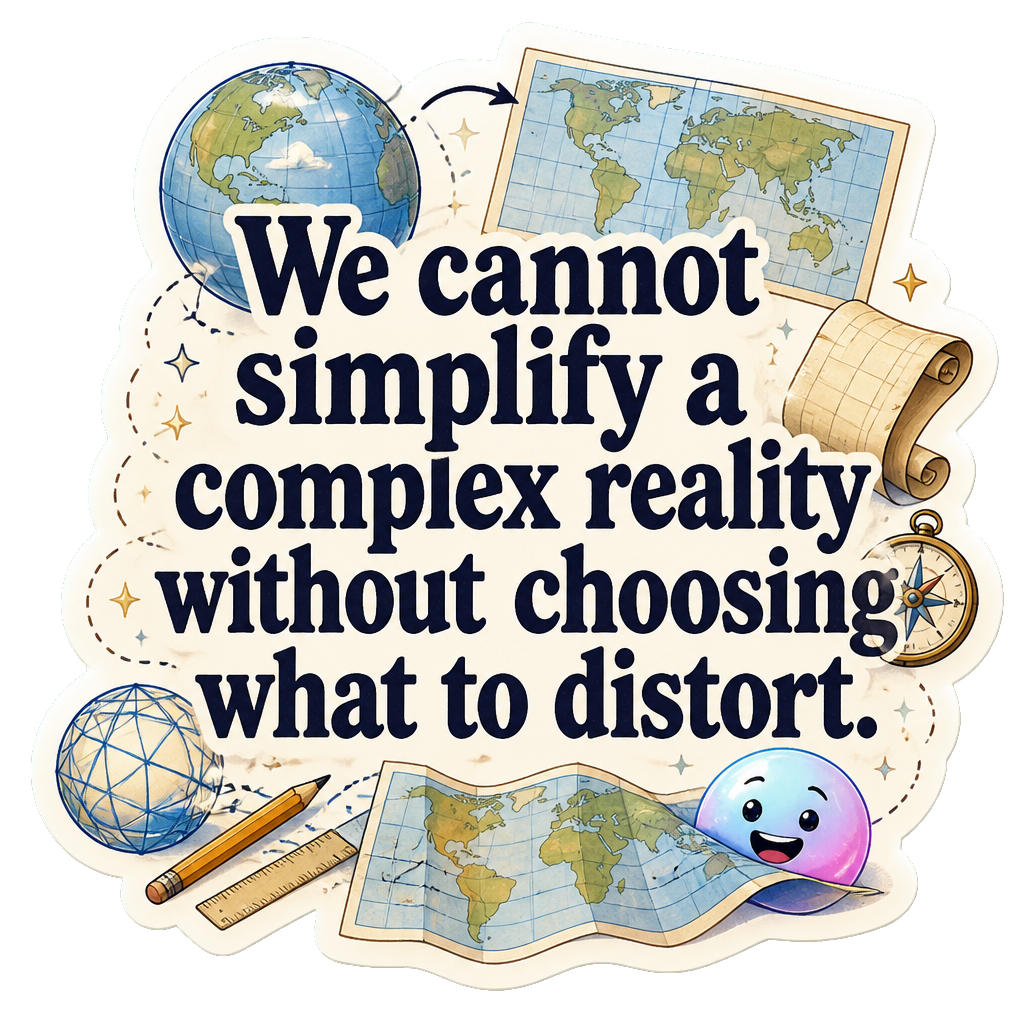 We cannot simplify a complex reality without choosing what to distort.