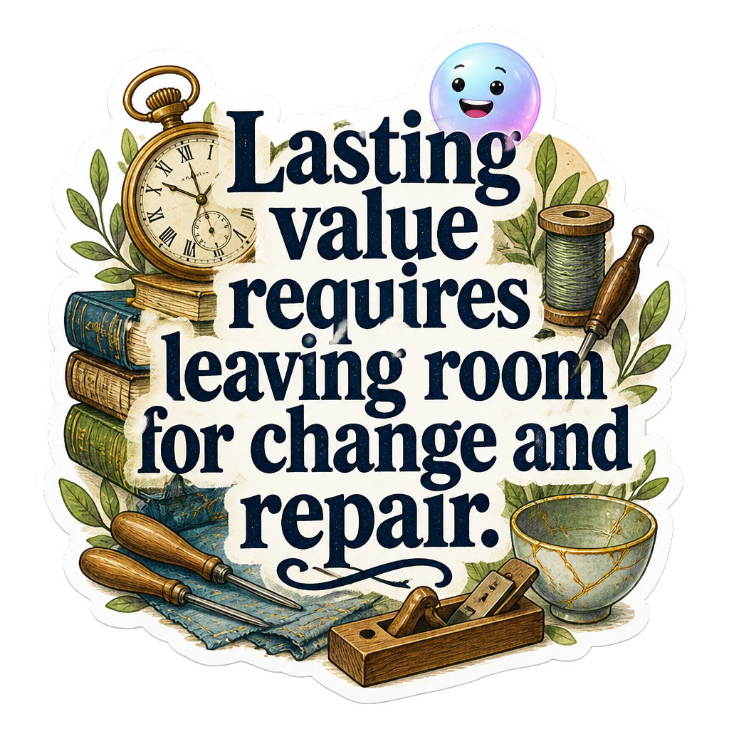 Lasting value requires leaving room for change and repair.