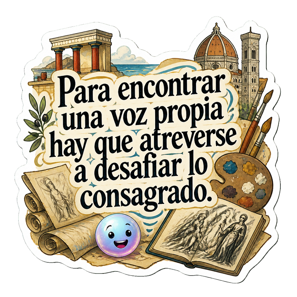 Para encontrar una voz propia hay que atreverse a desafiar lo consagrado.