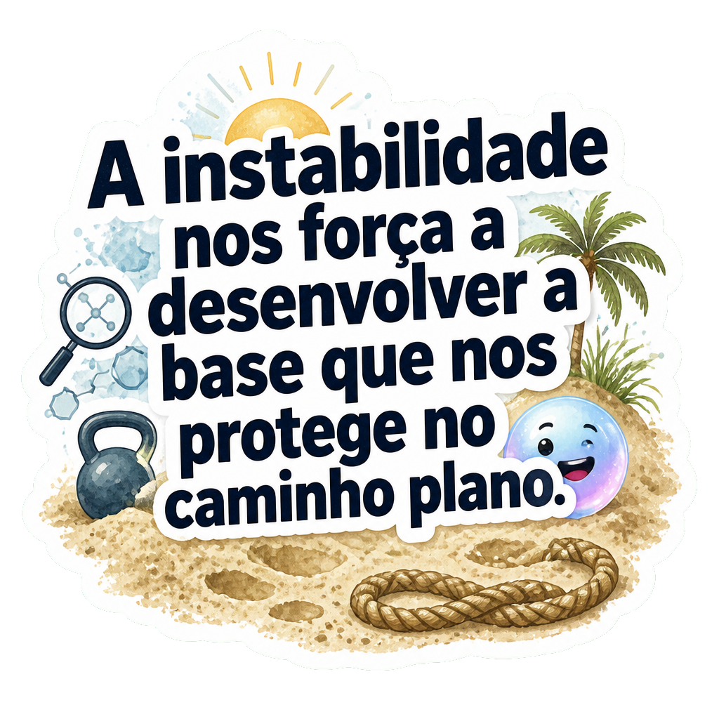 A instabilidade nos força a desenvolver a base que nos protege no caminho plano.