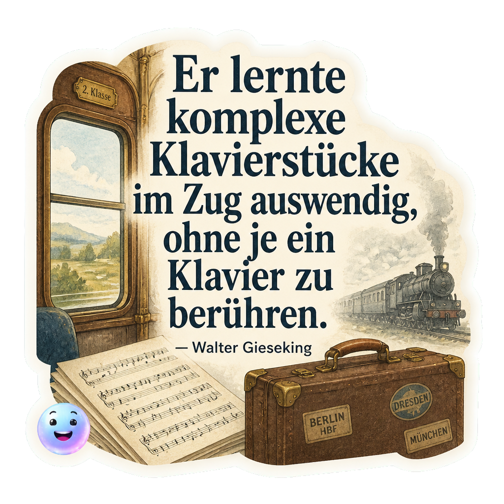 Er lernte komplexe Klavierstücke im Zug auswendig, ohne je ein Klavier zu berühren.