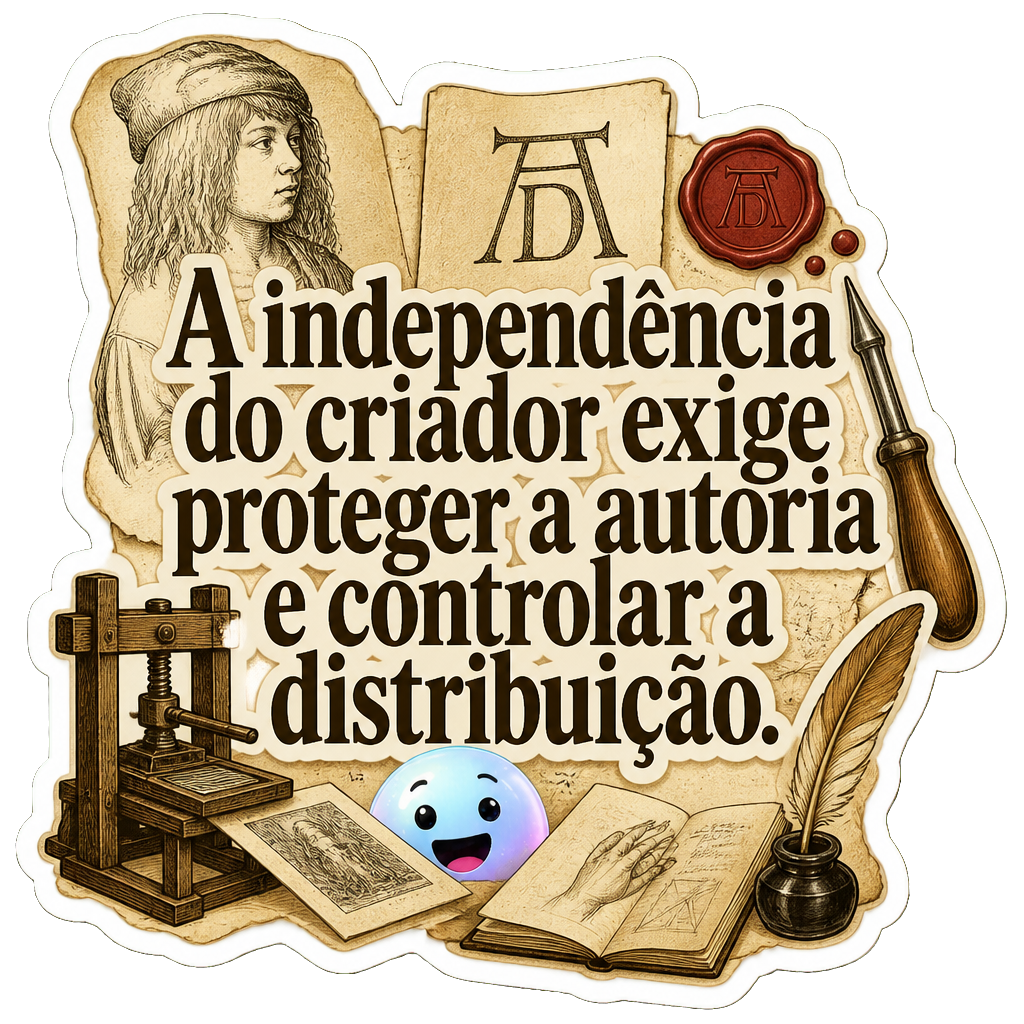 A independência do criador exige proteger a autoria e controlar a distribuição.