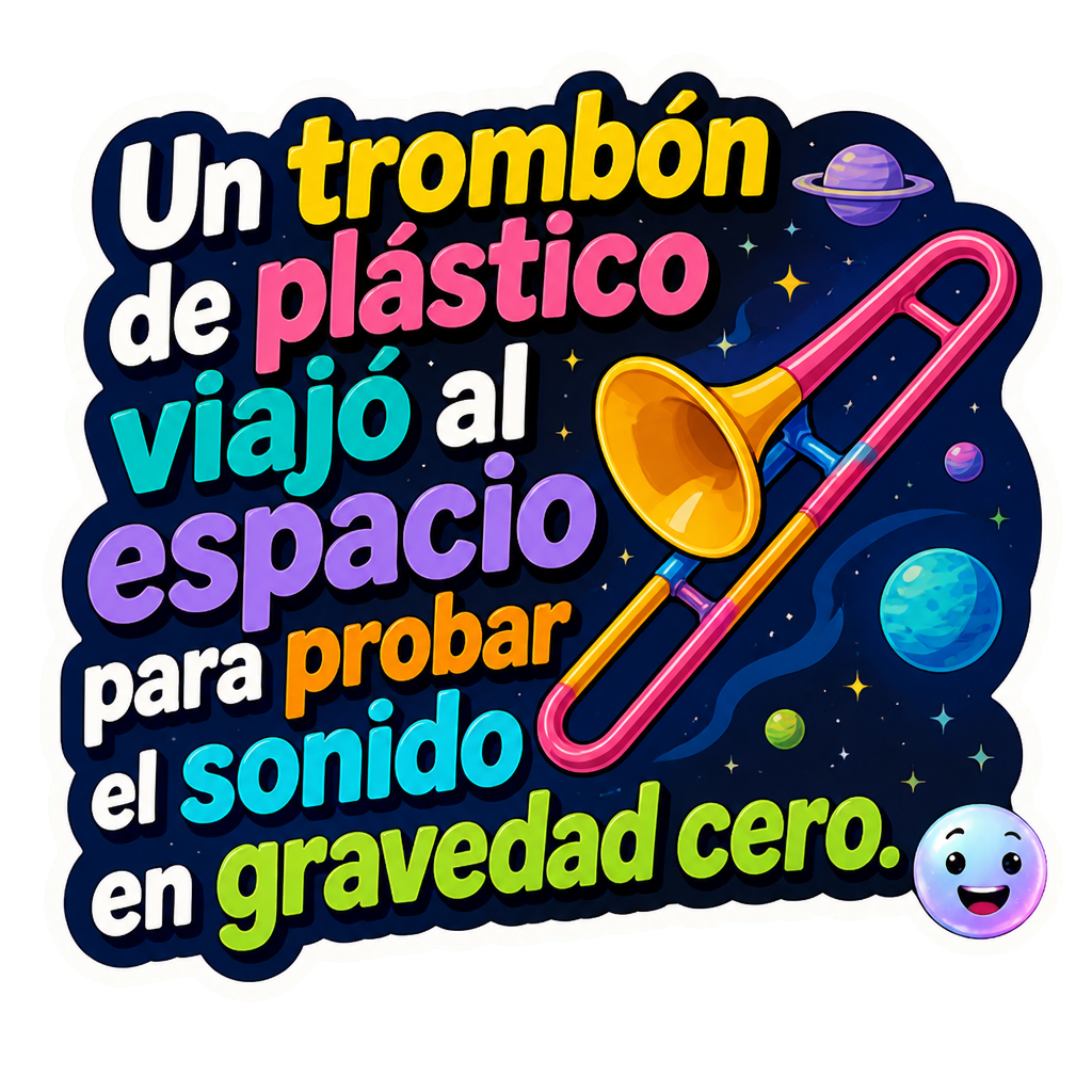 Un trombón de plástico viajó al espacio para probar el sonido en gravedad cero.