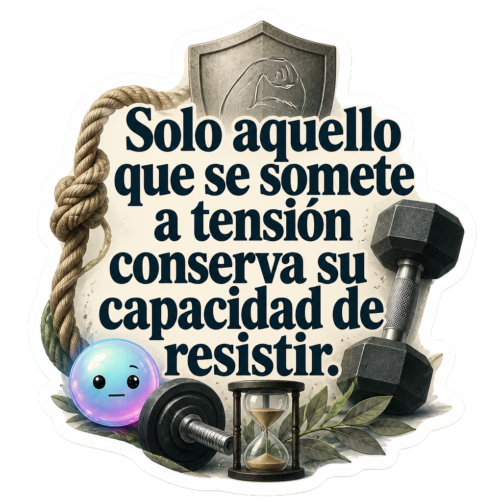 Solo aquello que se somete a tensión conserva su capacidad de resistir.