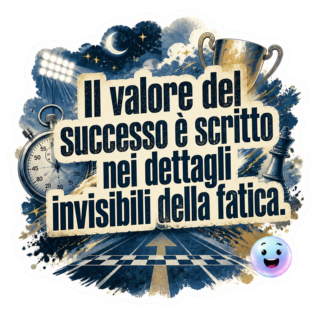 Il valore del successo è scritto nei dettagli invisibili della fatica.