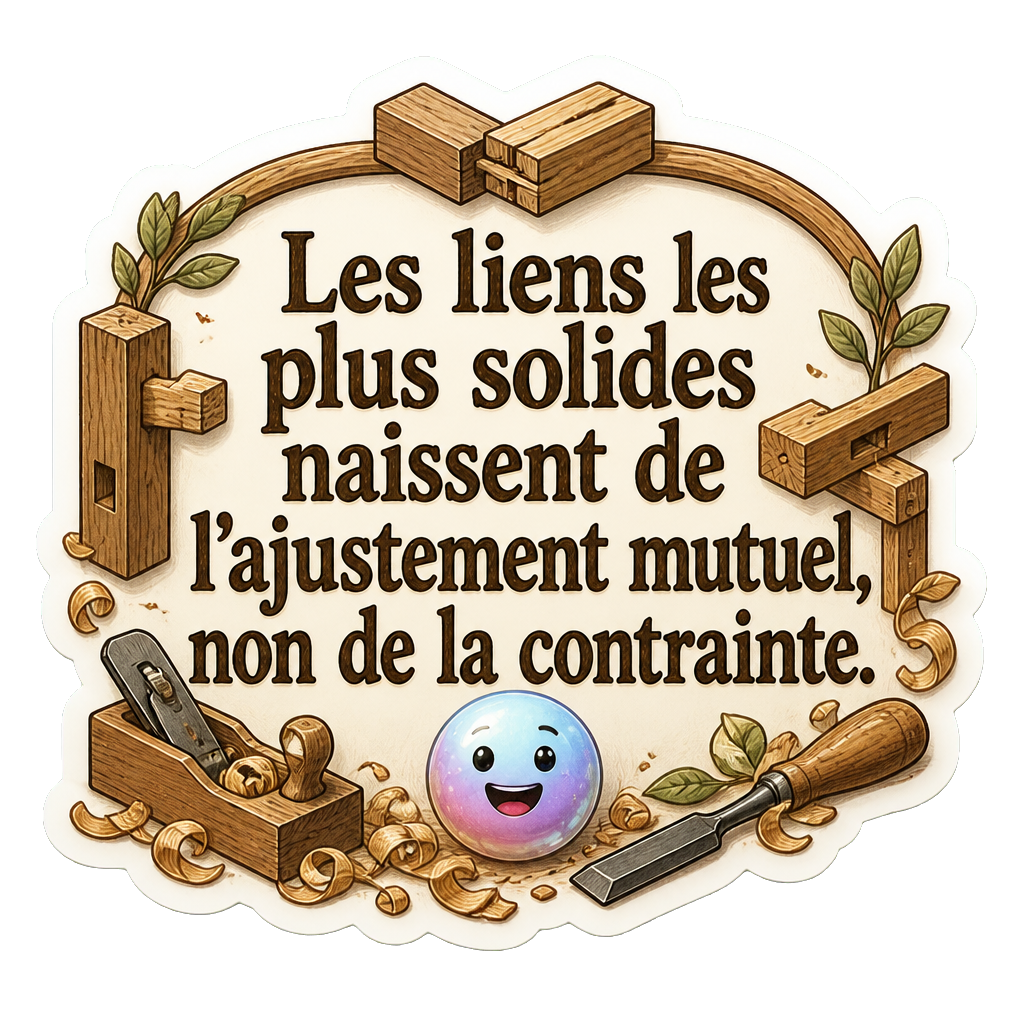 Les liens les plus solides naissent de l'ajustement mutuel, non de la contrainte.