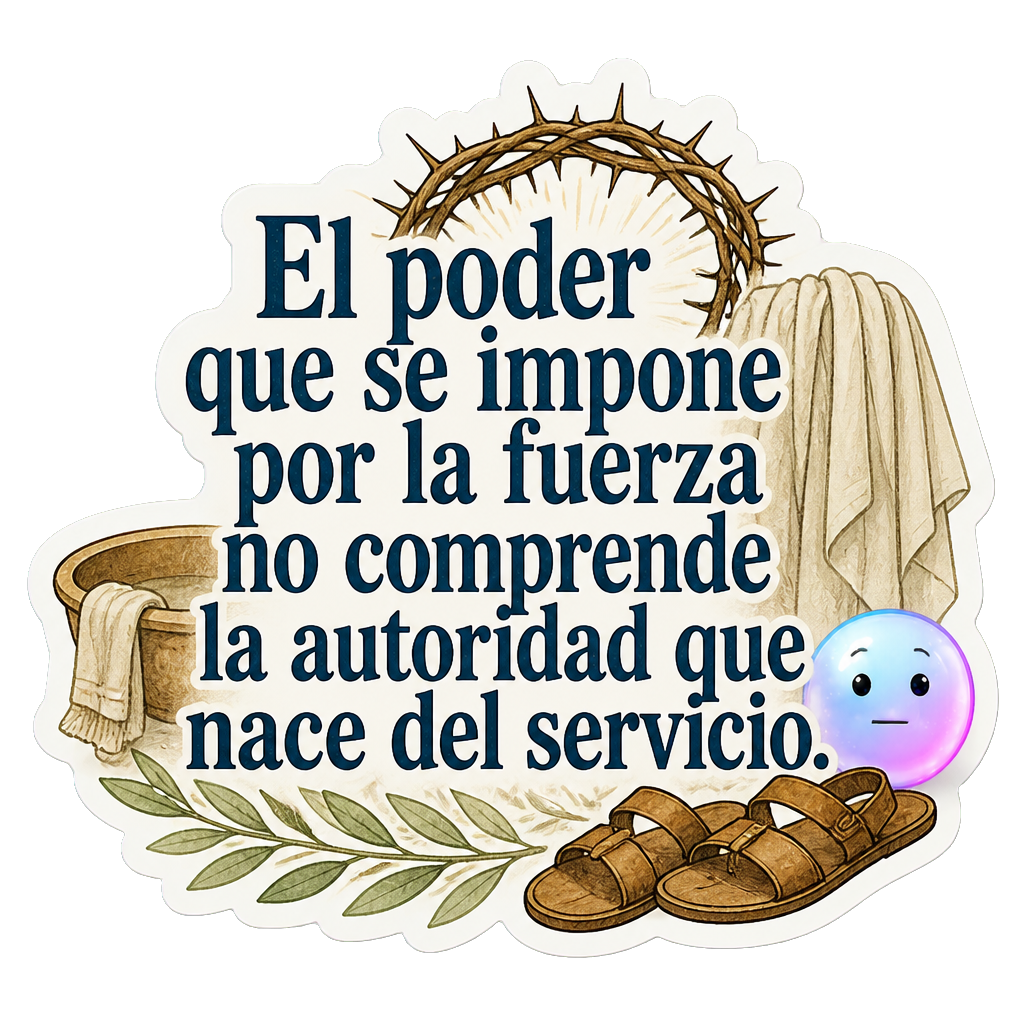 El poder que se impone por la fuerza no comprende la autoridad que nace del servicio.