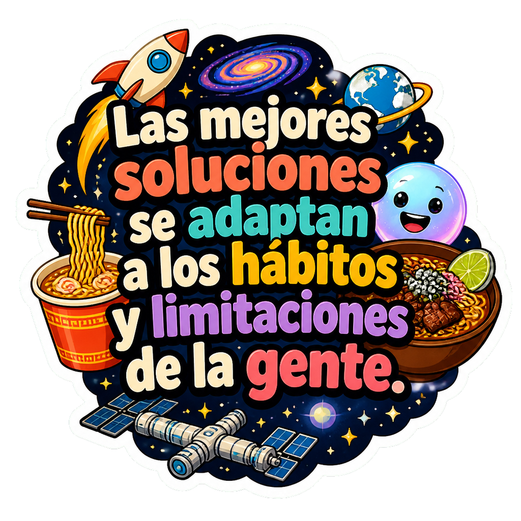 Las mejores soluciones se adaptan a los hábitos y limitaciones de la gente.