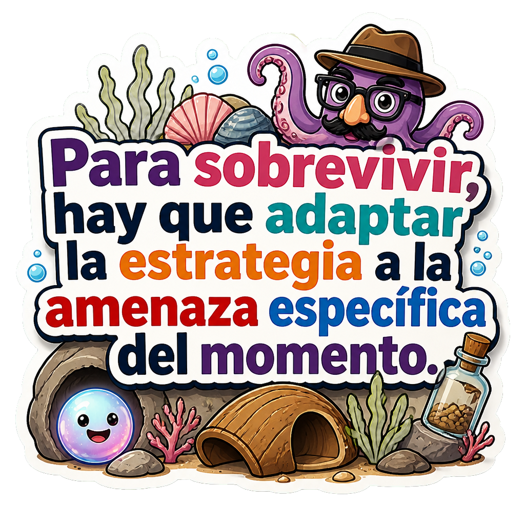 Para sobrevivir, hay que adaptar la estrategia a la amenaza específica del momento.