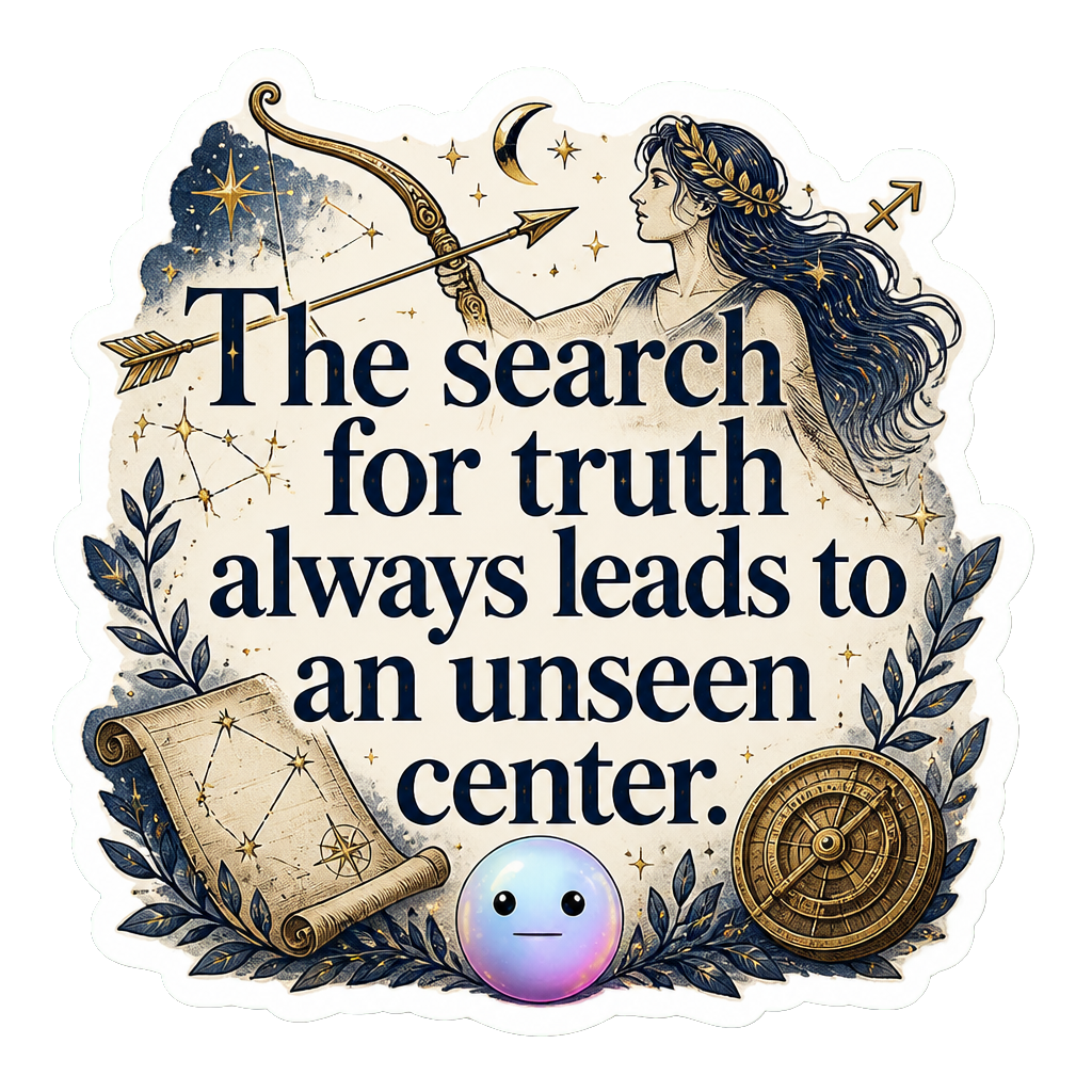 The search for truth always leads to an unseen center.
