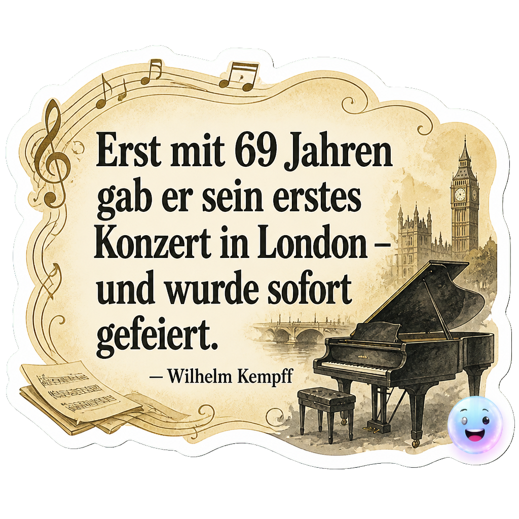 Erst mit 69 Jahren gab er sein erstes Konzert in London – und wurde sofort gefeiert.