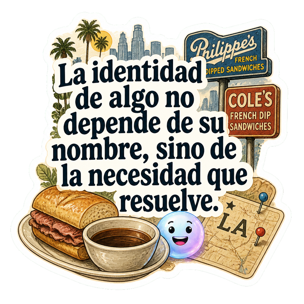 La identidad de algo no depende de su nombre, sino de la necesidad que resuelve.