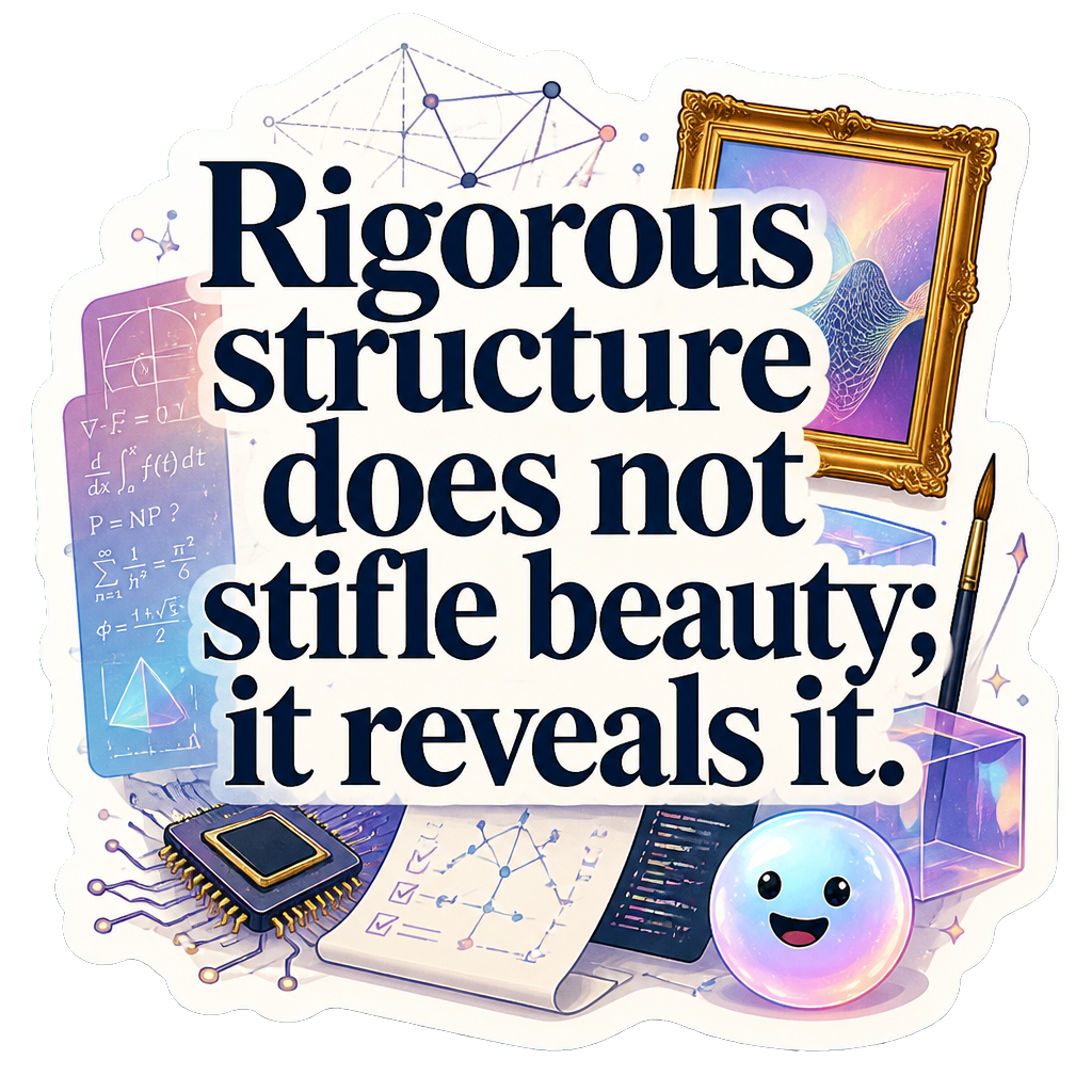 Rigorous structure does not stifle beauty; it reveals it.