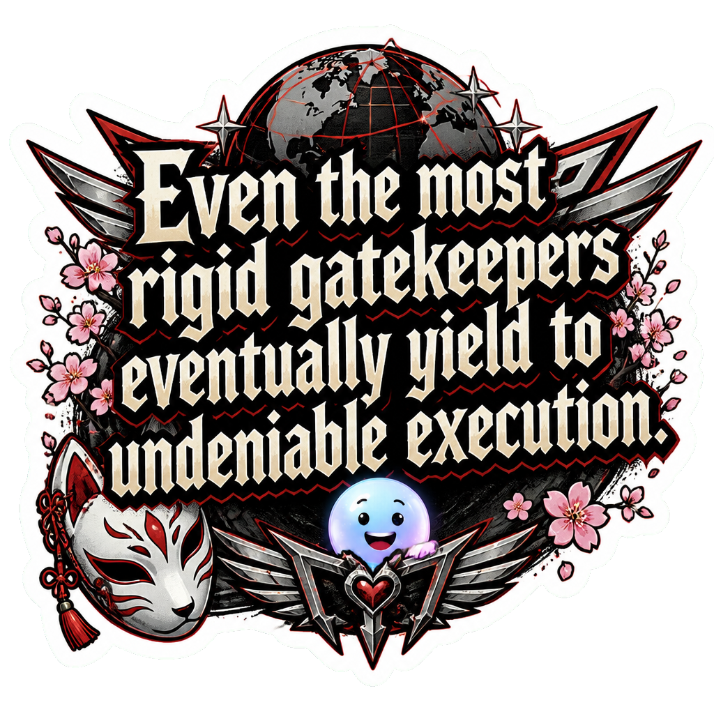 Even the most rigid gatekeepers eventually yield to undeniable execution.