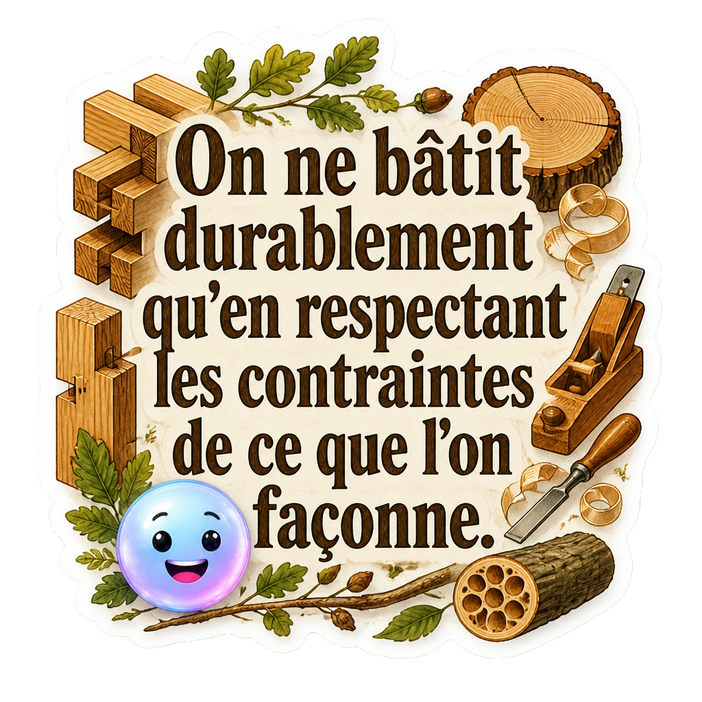 On ne bâtit durablement qu'en respectant les contraintes de ce que l'on façonne.