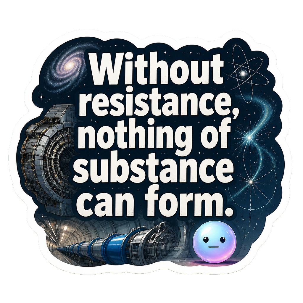 Without resistance, nothing of substance can form.