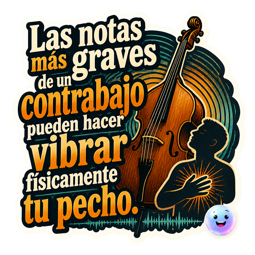 Las notas más graves de un contrabajo pueden hacer vibrar físicamente tu pecho.