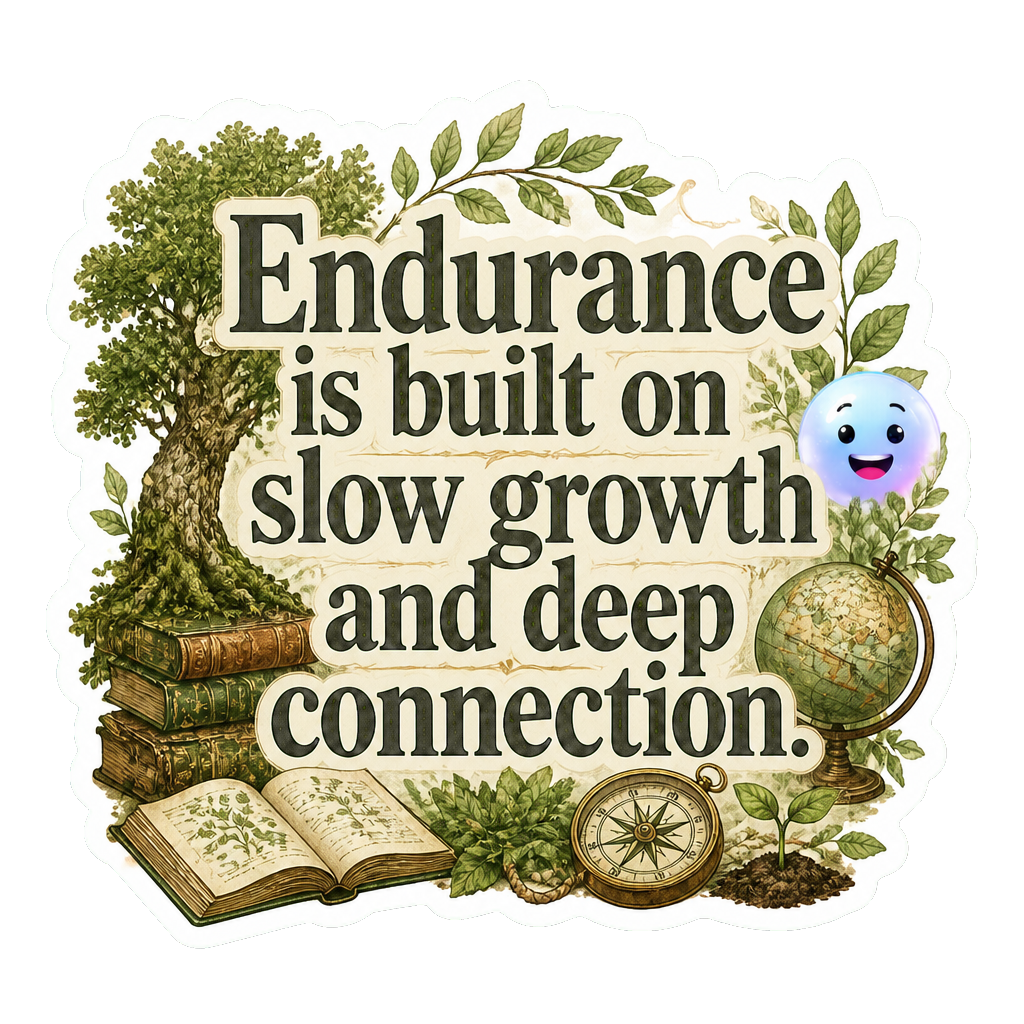 Endurance is built on slow growth and deep connection.