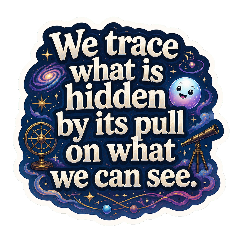 We trace what is hidden by its pull on what we can see.