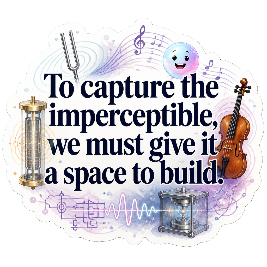 To capture the imperceptible, we must give it a space to build.